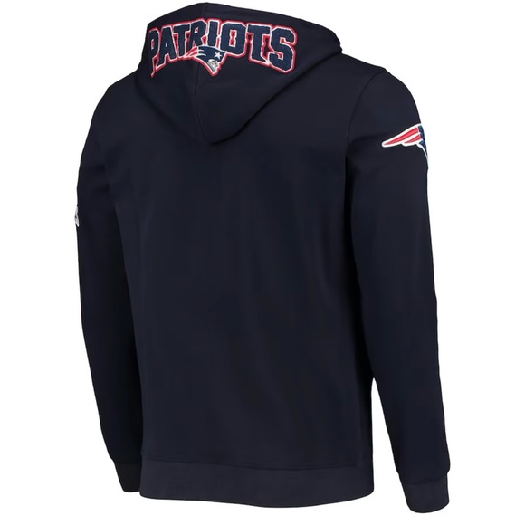 NFL Pro Navy New England Patriots Luxury Athletic Collection Full-Zip Hoodie - Picture 3 of 6